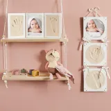 Набор для слепков ручки и ножки малыша Bieco Impression Set with Picture Frame, трёхсекционная рамка для фото, 1 шт 44 x 19 x 1 cm — фото 5