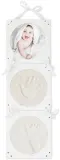 Набор для слепков ручек и ножек Bieco Print Set with Hanging Picture Frame с тройной рамкой для фото, из гипса и дерева, 1 шт 55 x 18 x 1 cm — фото 1