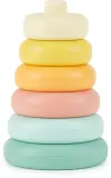 Игрушка развивающая Bieco Silicone Stacking Tower Tropical Vibes башенка силиконовая, складная, 6 шт 12 m+ — фото 1