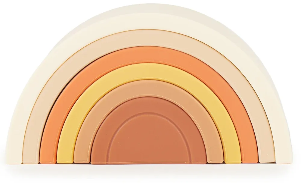 Игрушка развивающая Bieco Silicone Rainbow радуга силиконовая, складная, 6 шт