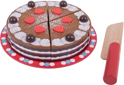 Игрушка деревянная Bigjigs Toys Chocolate Cake для развития моторики, для детей, 1 шт 3y+