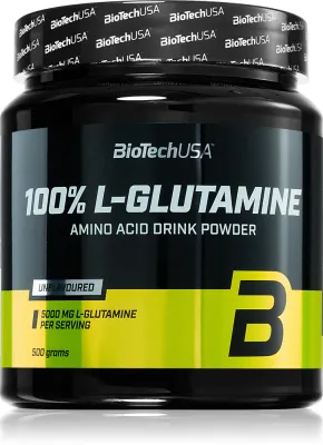 Биологически активная добавка BioTechUSA 100% L-Glutamine порошок с L-глутамином, без вкуса, 500 г