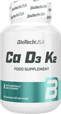 Биологически активная добавка BioTechUSA Ca D3 K2 кальций с витаминами, в капсулах, 142 г