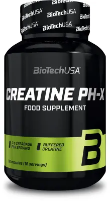 Биологически активная добавка BioTechUSA Creatine pH-X креатин в капсулах, для силовых тренировок, 116 г