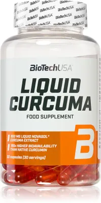 Биологически активная добавка BioTechUSA Liquid Curcuma экстракт куркумы с витамином D, 30 капсул