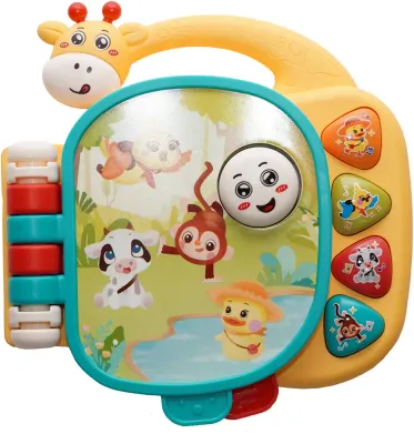 Игрушка интерактивная Bo Jungle Musical Giraffe Booklet детская, развивающая, со звуком, 1 шт 12m+
