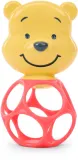 Прорезыватель для зубов Bright Starts Hunny Shake Winnie the Pooh с погремушкой, контрастных цветов, 2 шт — фото 1