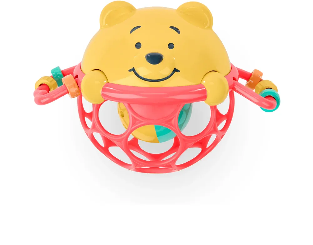 Погремушка Bright Starts Winnie the Pooh Jingle Shake Oball пластиковая, для развития моторики, 1 шт 0m+