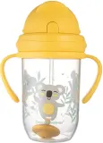 Кружка детская Canpol babies Exotic Animals Cup With Straw с носиком и мембраной, с крышкой, 270 мл — фото 1