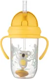 Кружка детская Canpol babies Exotic Animals Cup With Straw с носиком и мембраной, с крышкой, 270 мл — фото 2