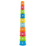 Игрушка развивающая Chicco 2 in 1 Stacking Cups, сенсорная, складная, 10 шт 9m+ — фото 1