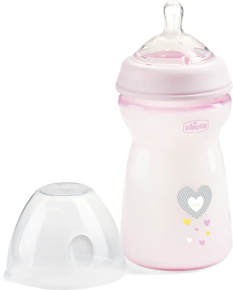 Бутылочка для кормления Chicco Natural Feeling Girl с силиконовой соской