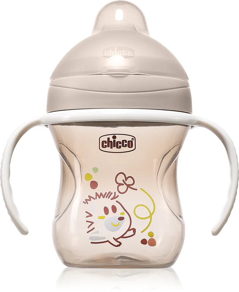 Кружка-поильник Chicco Training Cup 6m+ детская, с ручками, обучающая, 200 мл
