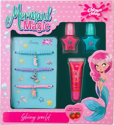 Набор косметики детский Chlapu Chlap Mermaid Magic подарочный, с лаком для ногтей и браслетами, 1 шт dla dzieci