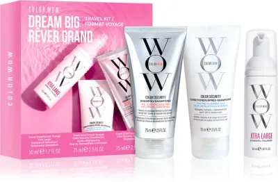 Набор для ухода за волосами Color WOW Dream Big Discovery Kit подарочный, средства в мини-формате
