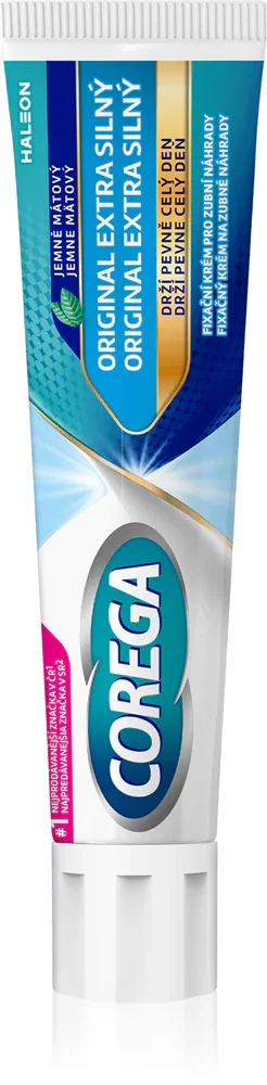 Крем для фиксации зубных протезов Corega Original Extra Strong с мятным вкусом, 70 г