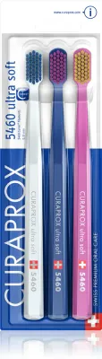 Зубная щётка Curaprox 5460 Ultra Soft, с ультрамягкими волокнами Curen, 3 шт