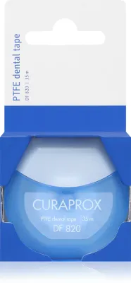 Зубная лента Curaprox DF 820 тефлоновая, для межзубных промежутков, 35 м