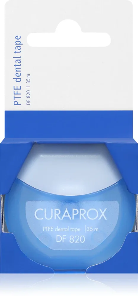 Зубная лента Curaprox DF 820 тефлоновая, для межзубных промежутков, 35 м