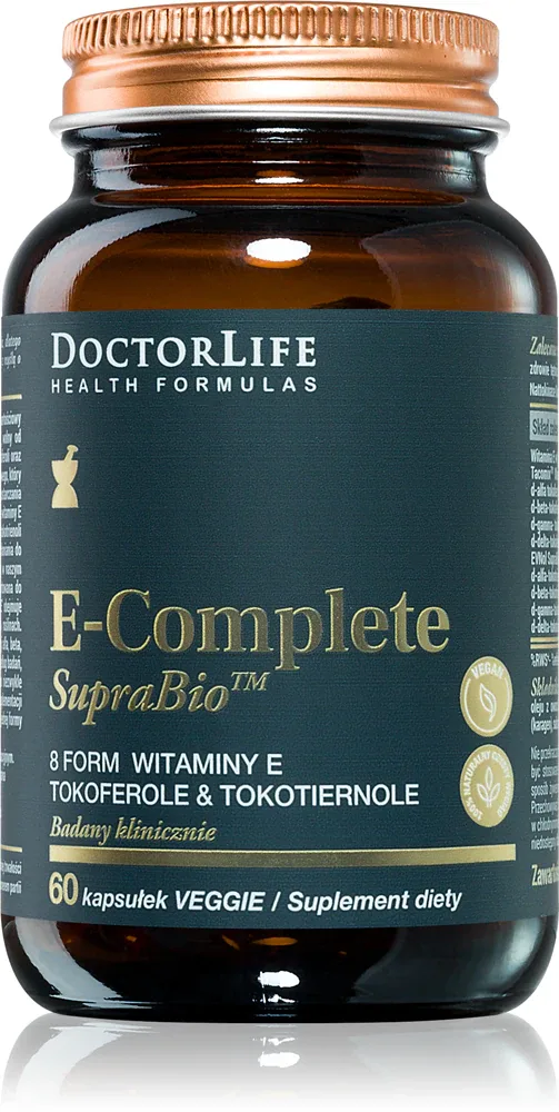 Биологически активная добавка Doctor Life E-Complete SupraBio витамин E, все 8 форм, 60 капсул