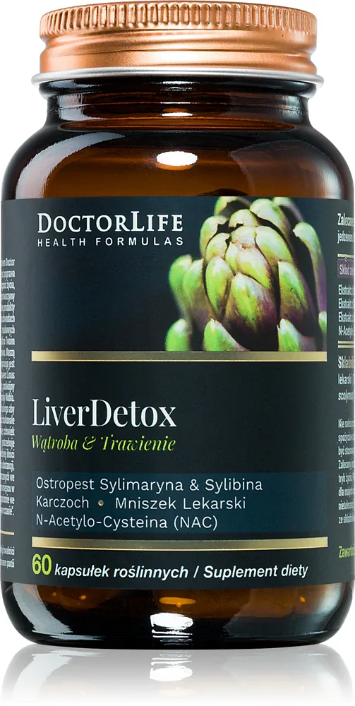Биологически активная добавка Doctor Life Liver Detox для печени, очищение организма, 60 капсул