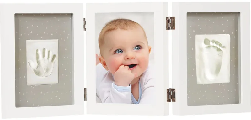 Набор для отпечатков ручек и ножек Dooky Luxury Memory Box Triple Frame Printset памятный, с рамкой, 1 шт