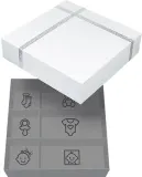 Набор для отпечатков ручек и ножек Dooky Luxury Memory Box Triple Frame Printset памятный, с рамкой, 1 шт — фото 3