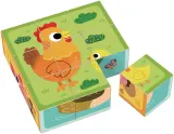Кубики деревянные 2Kids Toys Wooden Blocks Farm развивающие, 9 шт 12 m+ — фото 1