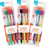 Зубная щётка Elmex Swiss Made ультрамягкая, для чувствительных зубов, 3 шт Yellow + Blue + White — фото 2