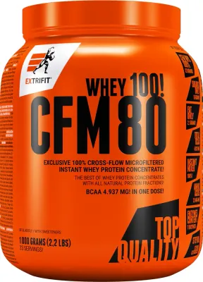 Сывороточный протеин Extrifit CFM Instant Whey 80 в порошке, с пищеварительными ферментами, smak Banana 1000 г