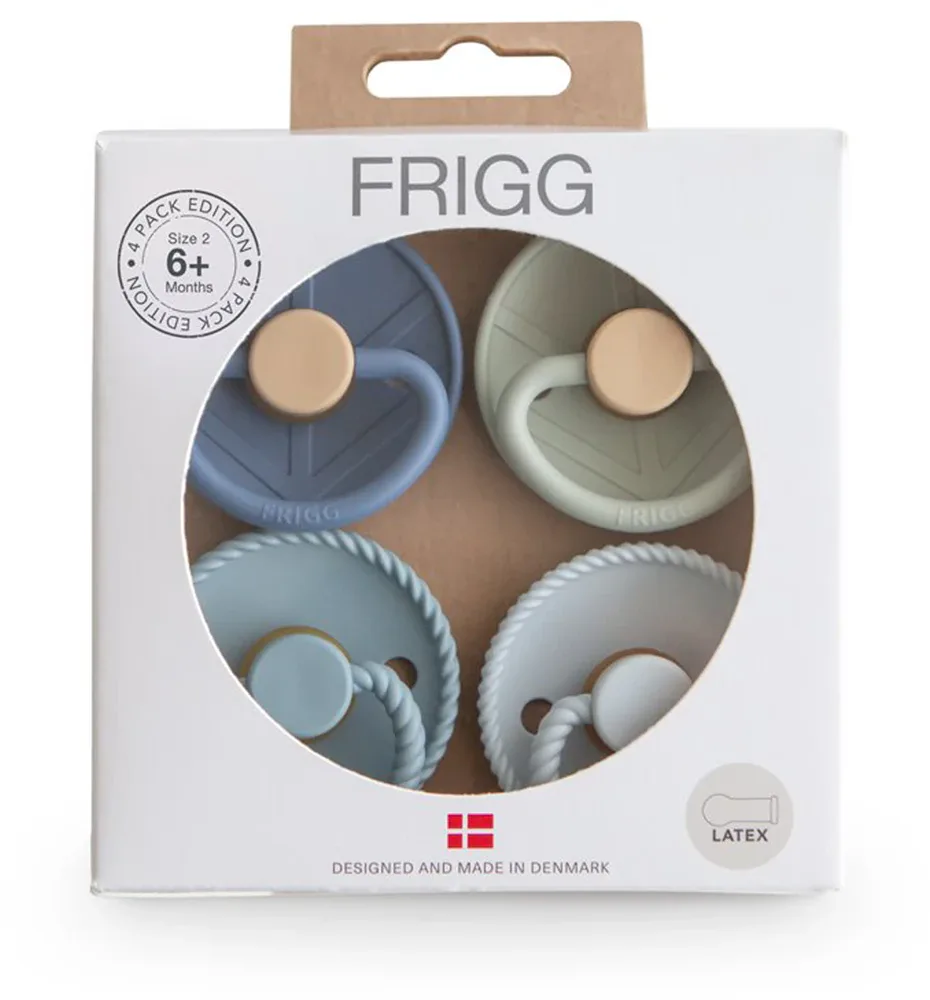 Пустышки FRIGG 4 Pack Edition Size 2 набор подарочный, каучук, для возраста 6-18 месяцев, 4 шт