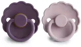 Соска-пустышка FRIGG Daisy Size 1:0-6 months из каучука, мягкая, 2 шт Violet Dream/Soft Lilac — фото 2