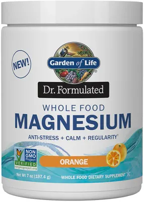Магний в порошке Garden of Life Dr. Formulated Magnesium/Orange со вкусом апельсина, с пробиотиками, smak Orange 197.4 г