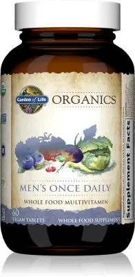 Мультивитамины для мужчин Garden of Life Organics Men’s Once Daily Multivitamin одна таблетка в день, 60 таблеток
