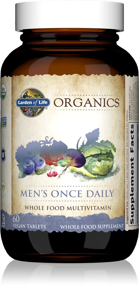 Мультивитамины для мужчин Garden of Life Organics Men’s Once Daily Multivitamin одна таблетка в день, 60 таблеток