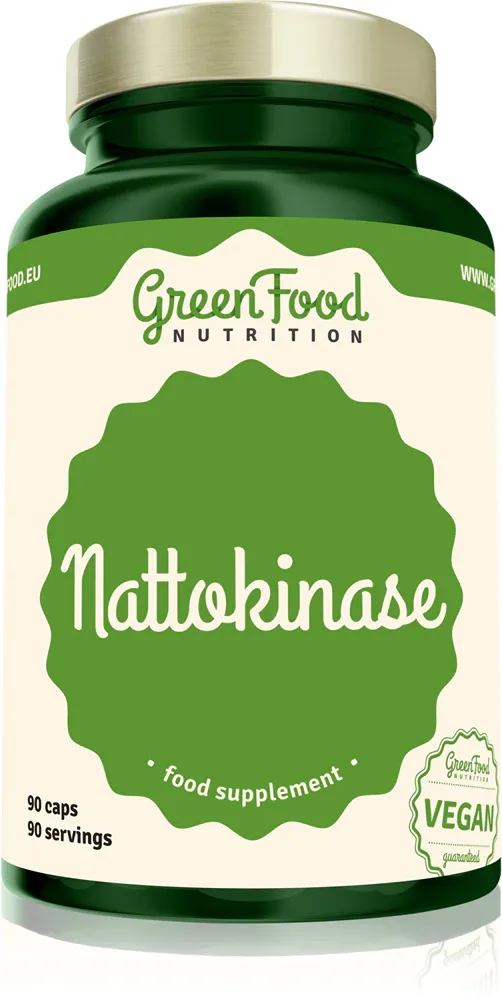Добавка пищевая GreenFood Nutrition Nattokinase с наттокиназой, для кровообращения, 114 г
