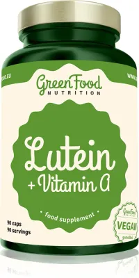 Добавка пищевая GreenFood Nutrition Lutein + Vitamin A с лютеином и витамином А, для зрения, 94 г