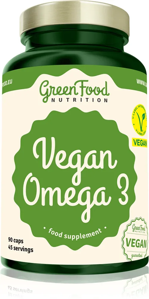 Добавка пищевая GreenFood Nutrition Vegan Omega 3 с омега-3 из льняного семени, в капсулах, 98 г