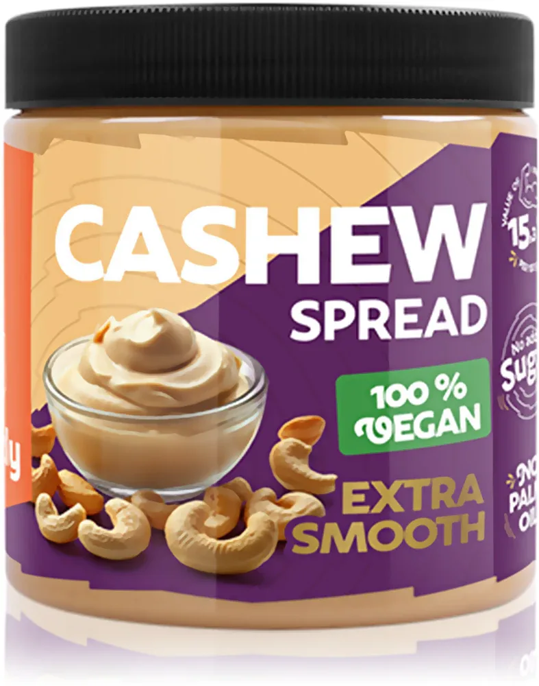 Паста из орехов кешью Grizly Cashew butter smooth кремовой консистенции, 500 г