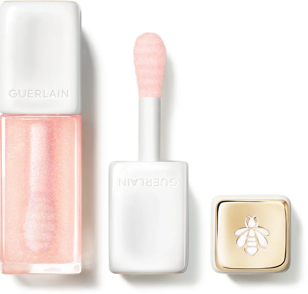 Блеск для губ GUERLAIN KissKiss Bee Glow Plump с эффектом объёма, с аппликатором-ложечкой, 9,5 мл, оттенок 100 Warm Glow