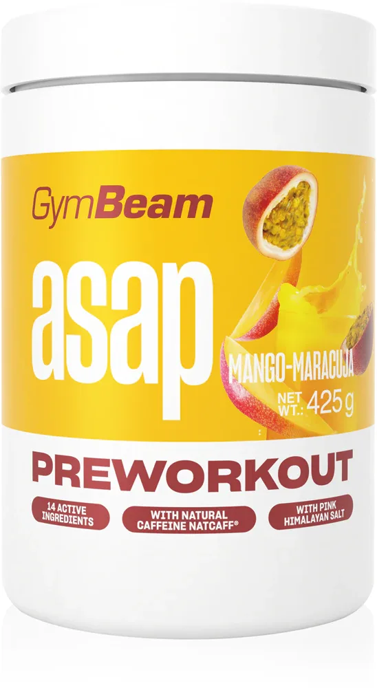 Предтренировочный комплекс GymBeam ASAP Pre-Workout, со вкусом манго, 425 г