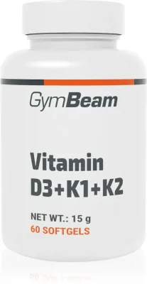 Витаминный комплекс GymBeam Vitamin D3 + K1 + K2, в капсулах, для костей и иммунитета, 30 г