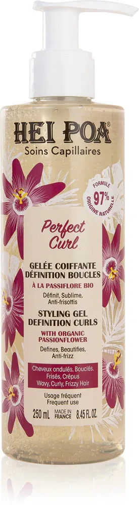 Гель для укладки волос Hei Poa Perfect Curl для вьющихся волос, естественная фиксация, 250 мл
