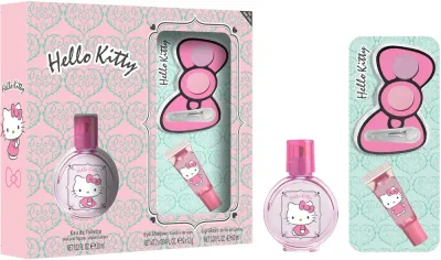 Детский подарочный набор Hello Kitty Beauty Set с туалетной водой 30 мл, блеском для губ и тенями