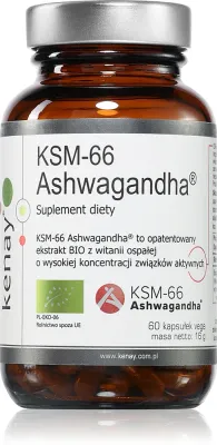 Добавка к пище Kenay Ashwagandha KSM-66 с ашвагандой, 60 капсул
