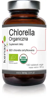 Добавка к пище Kenay Chlorella Organiczna с хлореллой, 180 таблеток