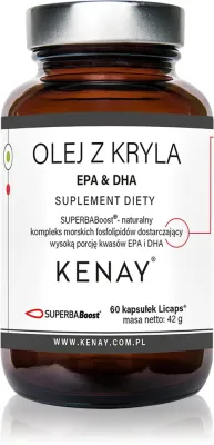 Добавка к пище Kenay Olej z kryla Superba Boost с омега-кислотами, 60 капсул