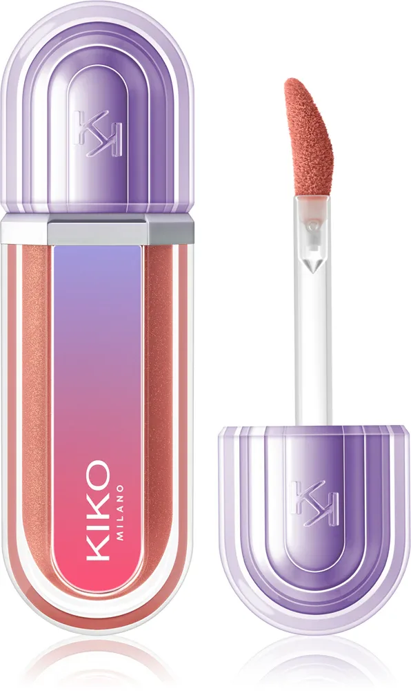 Блеск для губ KIKO Milano 3D Hydra Xtreme Lipgloss с эффектом объёма, прозрачный, 6 мл, оттенок 08 Amber Kiss