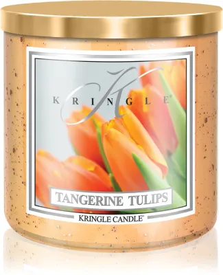 Свеча ароматическая Kringle Candle Tangerine Tulips из соевого воска, с хлопковым фитилем, 467 г