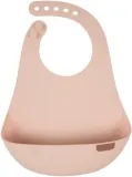 Нагрудник для малышей LOVI Bib силиконовый, с карманом, 1 шт Nude — фото 2